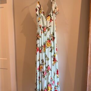 STUNNING FLORAL BOHO MAXI DRESS